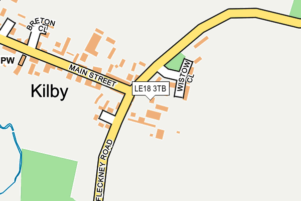 LE18 3TB map - OS OpenMap – Local (Ordnance Survey)