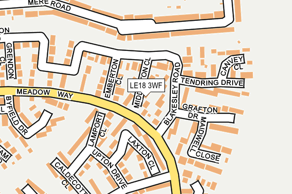 LE18 3WF map - OS OpenMap – Local (Ordnance Survey)