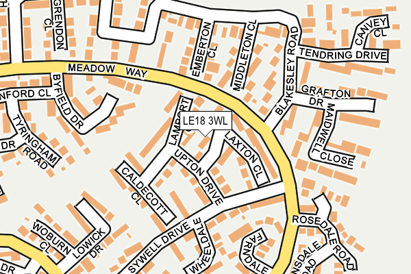 LE18 3WL map - OS OpenMap – Local (Ordnance Survey)