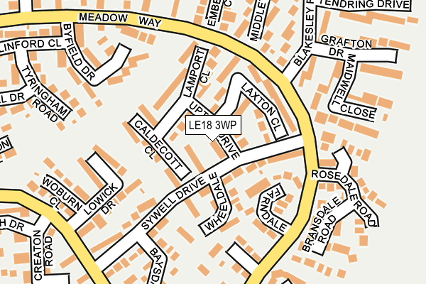 LE18 3WP map - OS OpenMap – Local (Ordnance Survey)