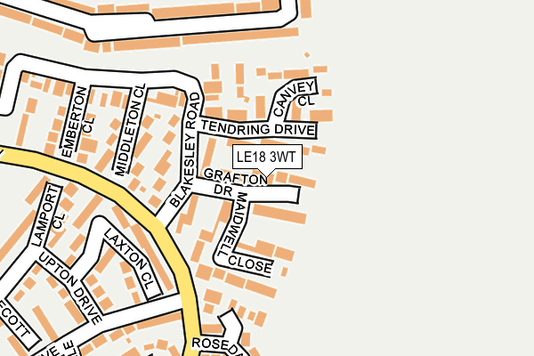 LE18 3WT map - OS OpenMap – Local (Ordnance Survey)