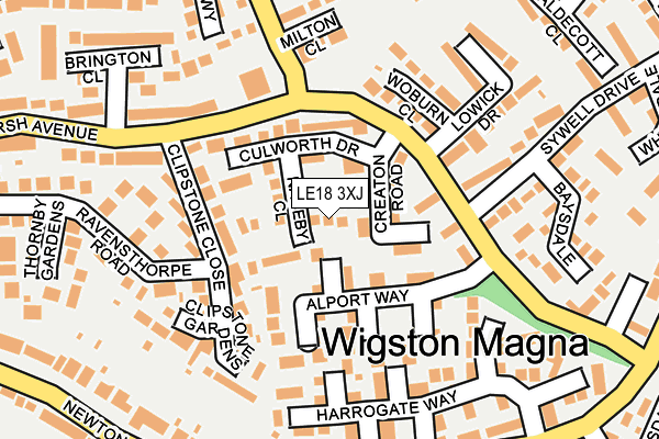 LE18 3XJ map - OS OpenMap – Local (Ordnance Survey)