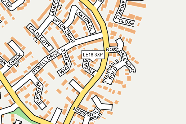 LE18 3XP map - OS OpenMap – Local (Ordnance Survey)