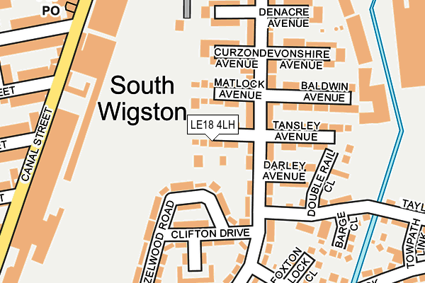 LE18 4LH map - OS OpenMap – Local (Ordnance Survey)