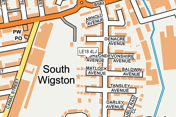 LE18 4LJ map - OS OpenMap – Local (Ordnance Survey)