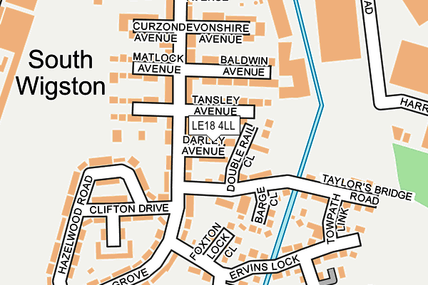 LE18 4LL map - OS OpenMap – Local (Ordnance Survey)