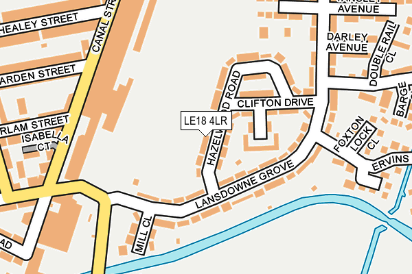 LE18 4LR map - OS OpenMap – Local (Ordnance Survey)
