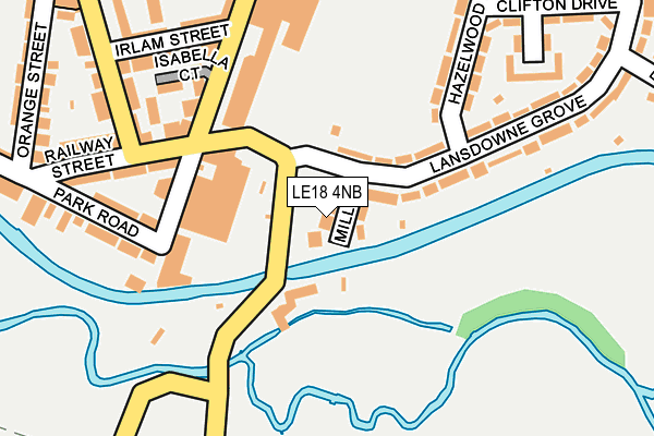 LE18 4NB map - OS OpenMap – Local (Ordnance Survey)