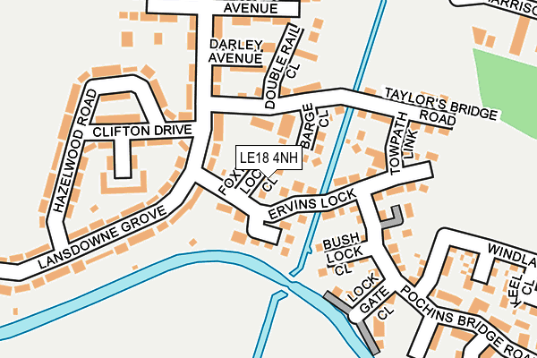 LE18 4NH map - OS OpenMap – Local (Ordnance Survey)