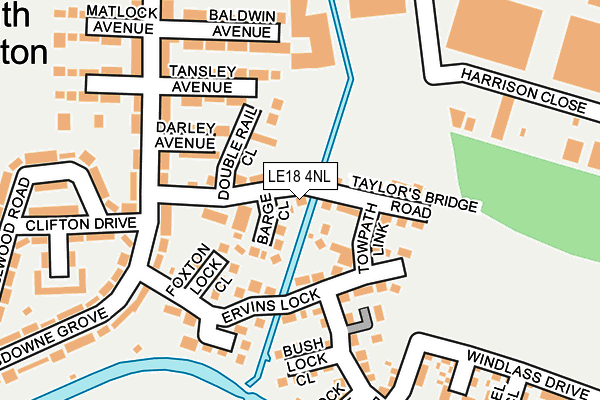 LE18 4NL map - OS OpenMap – Local (Ordnance Survey)