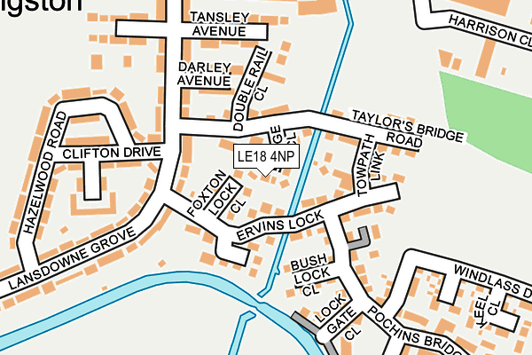 LE18 4NP map - OS OpenMap – Local (Ordnance Survey)