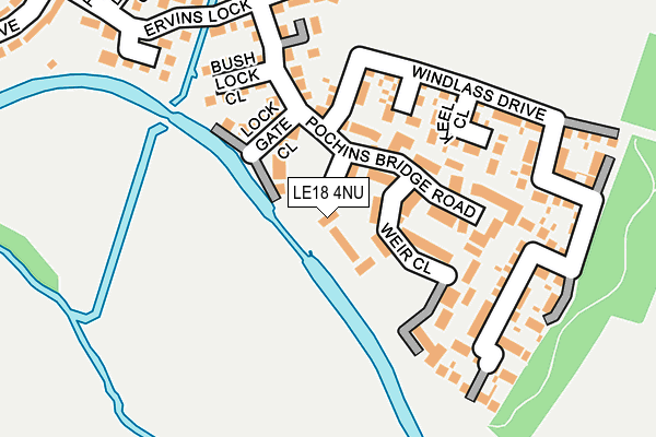 LE18 4NU map - OS OpenMap – Local (Ordnance Survey)