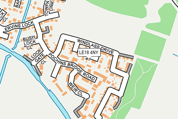 LE18 4NY map - OS OpenMap – Local (Ordnance Survey)