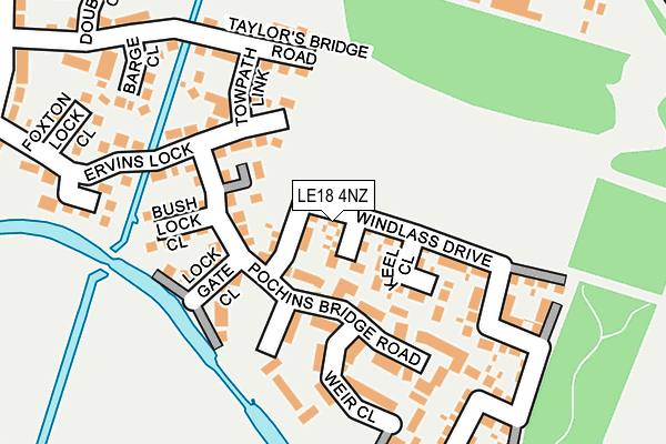LE18 4NZ map - OS OpenMap – Local (Ordnance Survey)