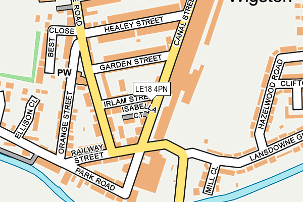 LE18 4PN map - OS OpenMap – Local (Ordnance Survey)