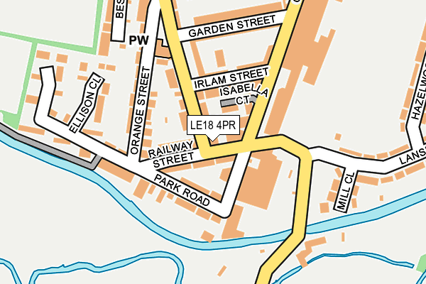 LE18 4PR map - OS OpenMap – Local (Ordnance Survey)