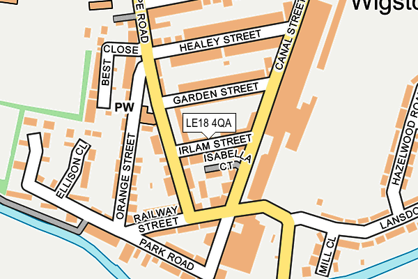 LE18 4QA map - OS OpenMap – Local (Ordnance Survey)