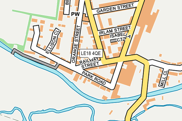 LE18 4QE map - OS OpenMap – Local (Ordnance Survey)