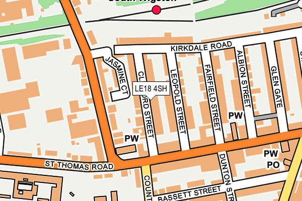 LE18 4SH map - OS OpenMap – Local (Ordnance Survey)