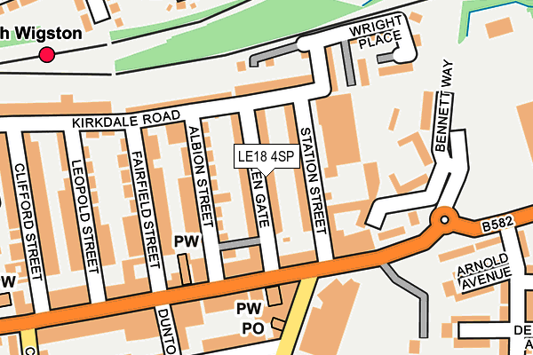 LE18 4SP map - OS OpenMap – Local (Ordnance Survey)