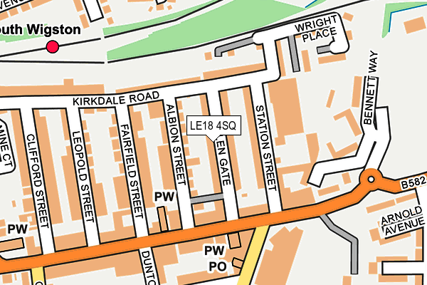 LE18 4SQ map - OS OpenMap – Local (Ordnance Survey)