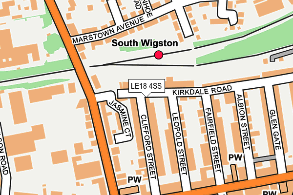 LE18 4SS map - OS OpenMap – Local (Ordnance Survey)