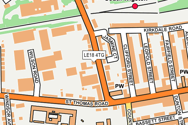 LE18 4TG map - OS OpenMap – Local (Ordnance Survey)
