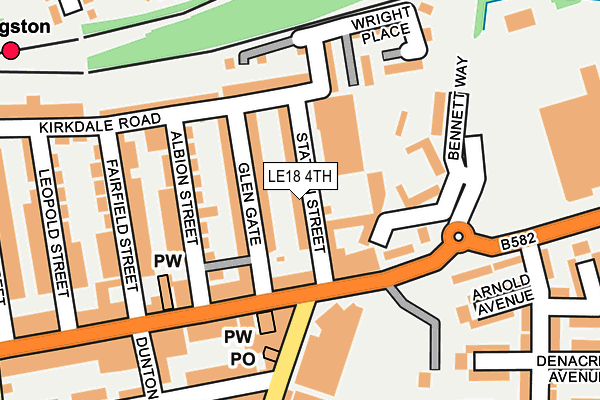 LE18 4TH map - OS OpenMap – Local (Ordnance Survey)