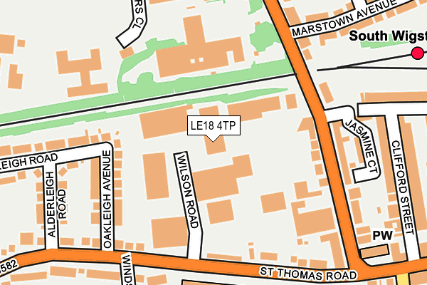 LE18 4TP map - OS OpenMap – Local (Ordnance Survey)