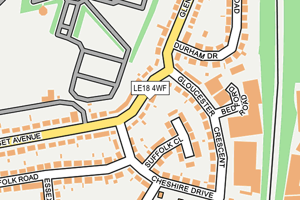 LE18 4WF map - OS OpenMap – Local (Ordnance Survey)