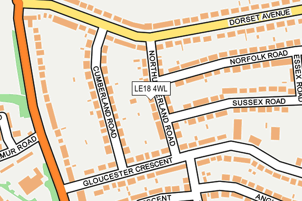 LE18 4WL map - OS OpenMap – Local (Ordnance Survey)