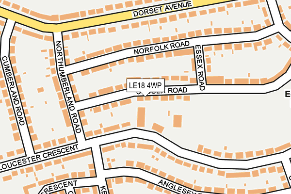 LE18 4WP map - OS OpenMap – Local (Ordnance Survey)