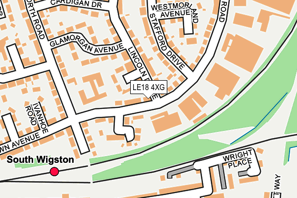 LE18 4XG map - OS OpenMap – Local (Ordnance Survey)