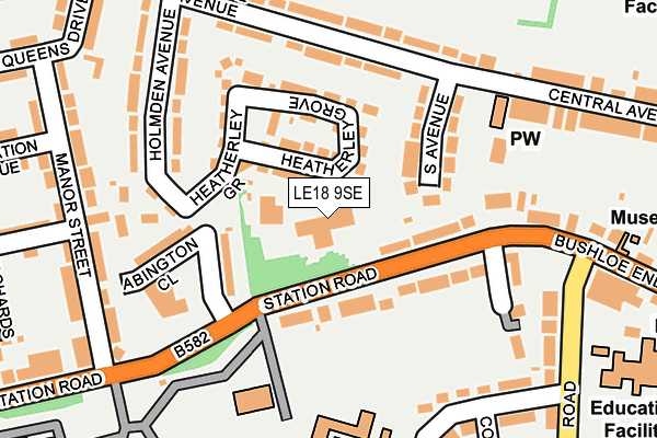 LE18 9SE map - OS OpenMap – Local (Ordnance Survey)