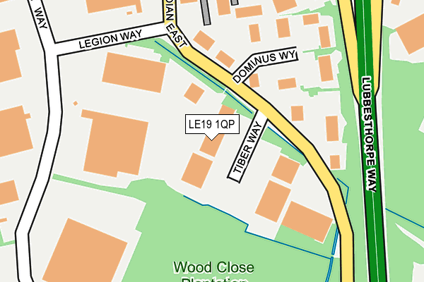 LE19 1QP map - OS OpenMap – Local (Ordnance Survey)
