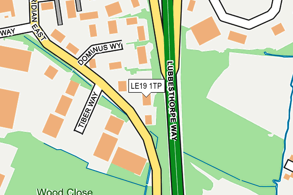 LE19 1TP map - OS OpenMap – Local (Ordnance Survey)