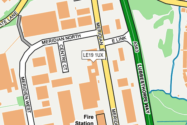 LE19 1UX map - OS OpenMap – Local (Ordnance Survey)