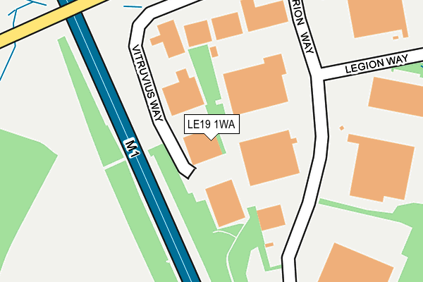 LE19 1WA map - OS OpenMap – Local (Ordnance Survey)