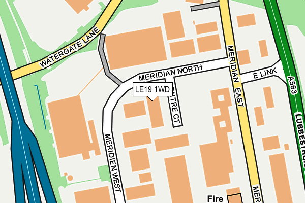 LE19 1WD map - OS OpenMap – Local (Ordnance Survey)