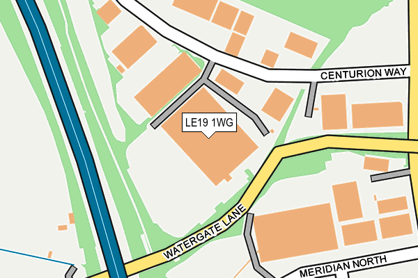 LE19 1WG map - OS OpenMap – Local (Ordnance Survey)