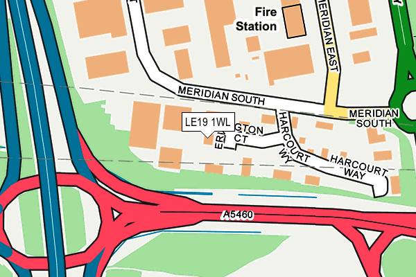 LE19 1WL map - OS OpenMap – Local (Ordnance Survey)