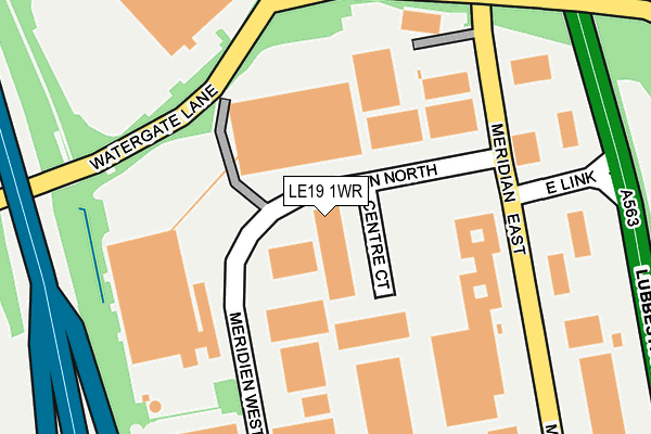 LE19 1WR map - OS OpenMap – Local (Ordnance Survey)
