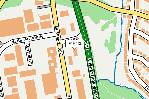 LE19 1XU map - OS OpenMap – Local (Ordnance Survey)
