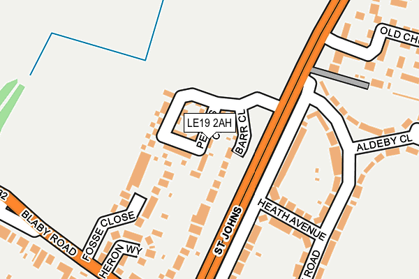 LE19 2AH map - OS OpenMap – Local (Ordnance Survey)