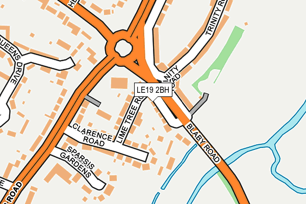 LE19 2BH map - OS OpenMap – Local (Ordnance Survey)