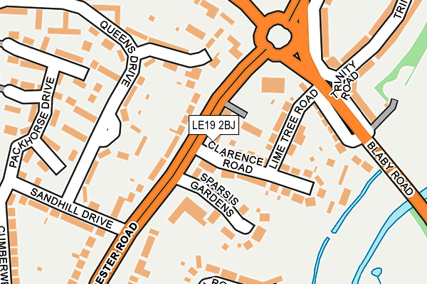 LE19 2BJ map - OS OpenMap – Local (Ordnance Survey)