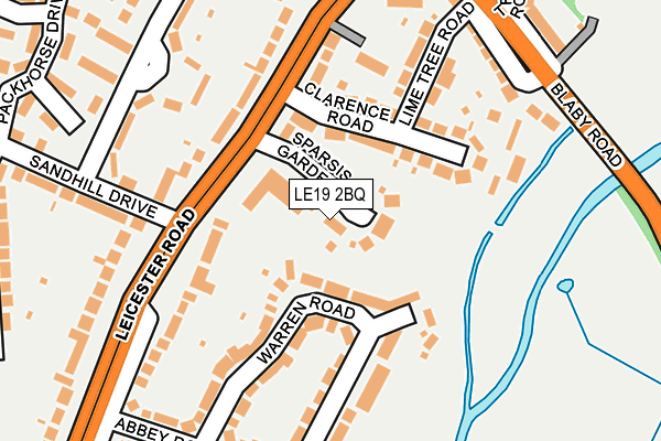 LE19 2BQ map - OS OpenMap – Local (Ordnance Survey)