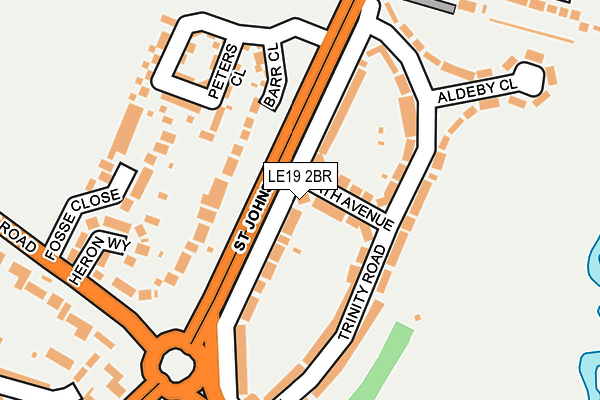 LE19 2BR map - OS OpenMap – Local (Ordnance Survey)
