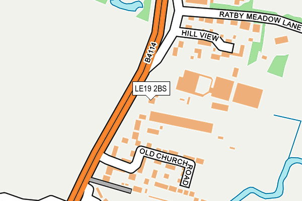 LE19 2BS map - OS OpenMap – Local (Ordnance Survey)