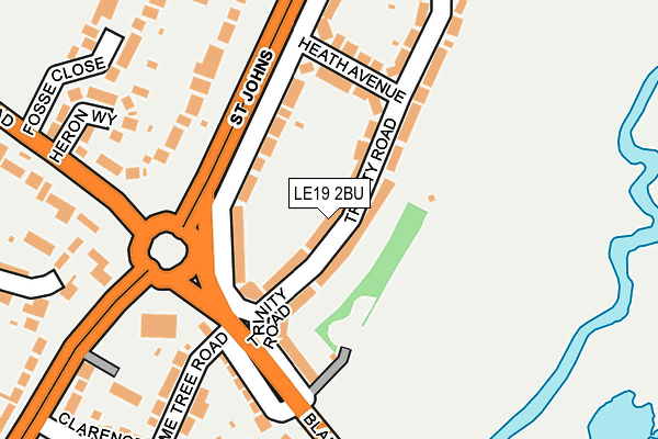 LE19 2BU map - OS OpenMap – Local (Ordnance Survey)